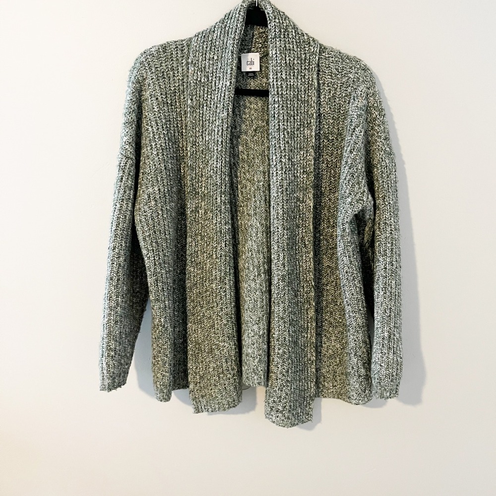 Cabi Green travel cardigan Ribbed Open Front Sweater 3892 XS - Picture 2 of 11